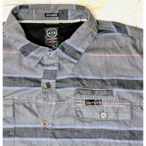 Wrangler Shirt Mens 2XL Regular Fit ATG All Terrain Gear Button Front Blue